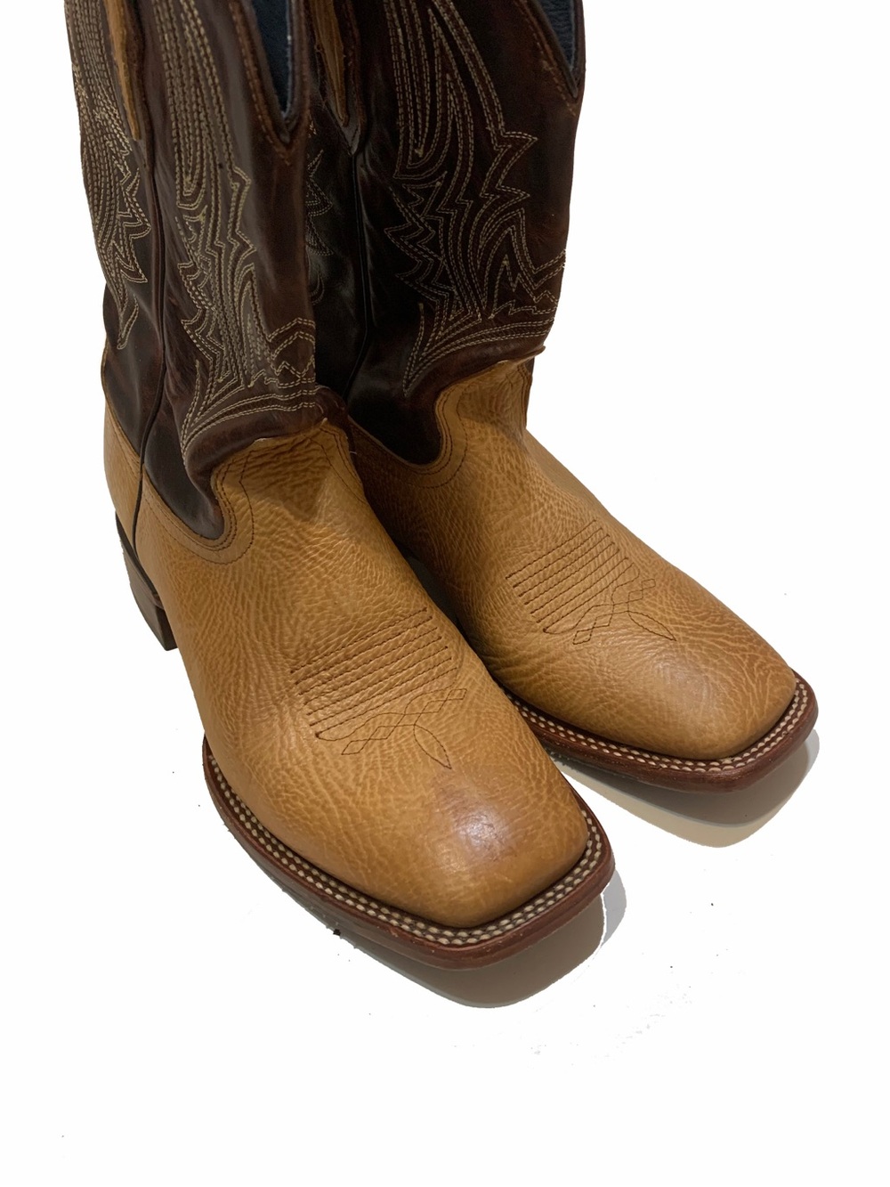 10.5 / Cody James Men's Western Two-Tone Brown Western Cowboy Boots - Picture 2 of 10
